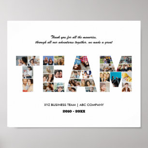 Affiche Équipe Photo Collective Collègue Farewell Party