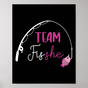 Affiche Équipe Poisson Elle Chemise Pêche Sexe Reveillez P