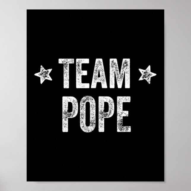 Affiche Équipe Pope - Nom de famille _ Nom de famille d'un (Devant)