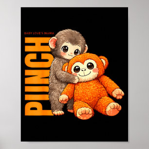 Affiche Équipe punch - bébé singe punch