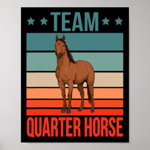 Affiche Équipe Quartier Horse Citation Cheval Équitation S