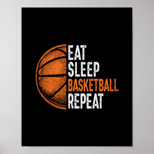 Affiche Équipe Sketll Entraîneur Joueur Fan Manger Dormir