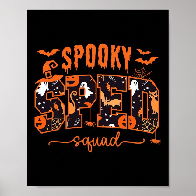 Affiche Équipe spéciale Enseignant Halloween (Devant)