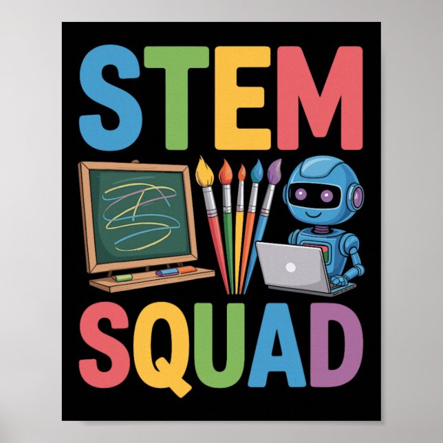 Affiche Équipe STEM, Professeur de sciences Équipe pédagog (Devant)