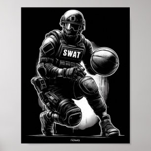 Affiche Équipe SWAT de l'agence gouvernementale Police Mil
