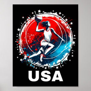 Affiche Équipe Usa de baseball Usa