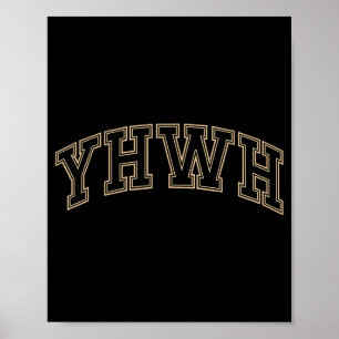 Affiche Équipe Yhwh Adonai Foi chrétienne Hommes Femmes