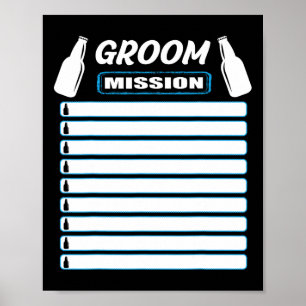 Affiche Équipement De Bachelor Party Avec Liste De Contrôl