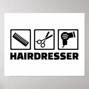 Affiche Équipement de coiffeur