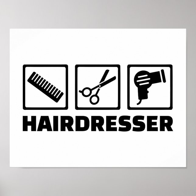 Affiche Equipement de coiffeur (Devant)