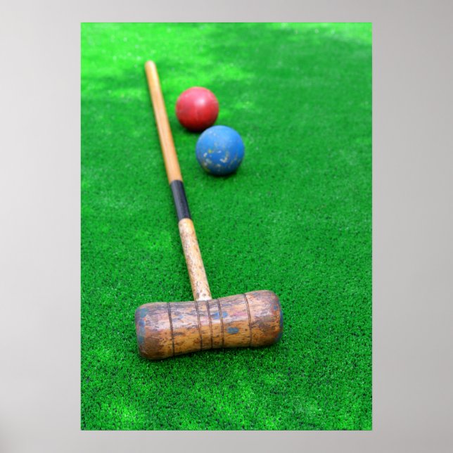 Affiche Équipement de croquet sur gazon artificiel (Devant)