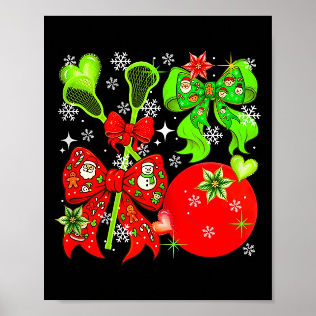 Affiche Équipement de crosse de Noël Équipe de joueur Colo (Devant)