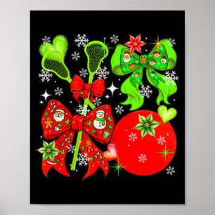 Affiche Équipement de crosse Noël Équipe de joueur Coloré 