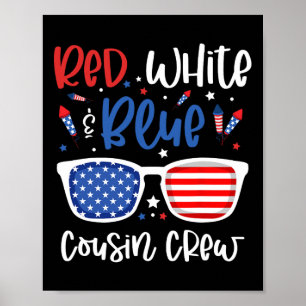 Affiche Équipement Rouge Blanc Et Bleu 4 juillet Enfants N