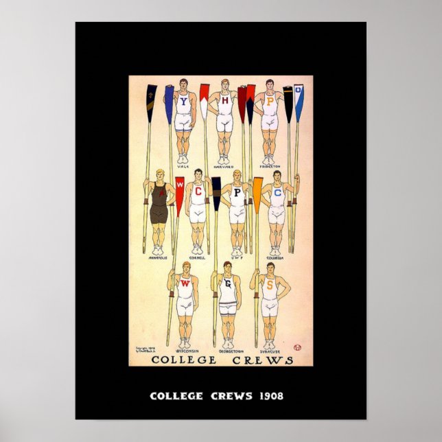 Affiche Équipes d'affiche vintage 1908 (Devant)