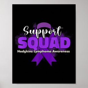 Affiche Équipes de soutien Rubans violets Lymphome de Hodg