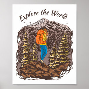 Affiche Équitation Aventurier Yosemite Voyage Wyo