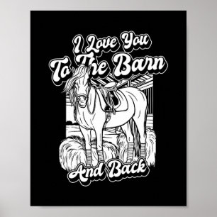 Affiche Équitation - Équitation Je Vous Aime À La Grange E