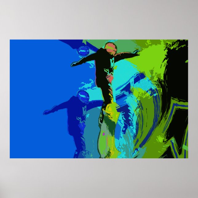 Affiche Équitation extrême - Snowboarders (Devant)