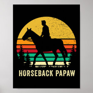 Affiche Équitation Rider Papaw Cheval équitation Cheval Re