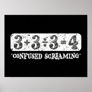 Affiche Équivalent de soustraction de division d'addition