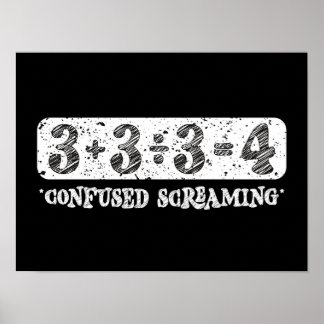 Affiche Équivalent de soustraction de division d'addition