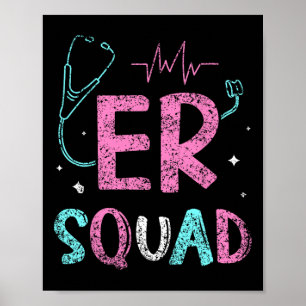 Affiche Er Squad Salle D'Urgence Er Infirmière Ed Infirmiè