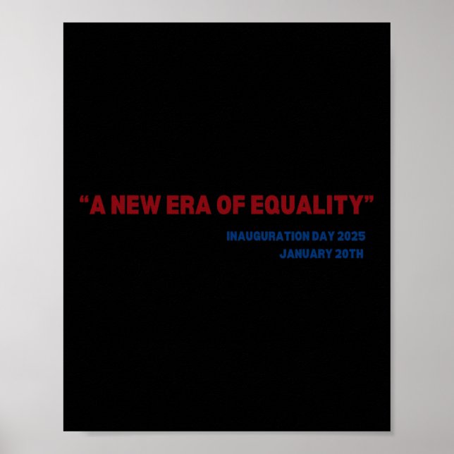 Affiche Era Equality Kamala Harris 2024 Jour d'investiture (Devant)