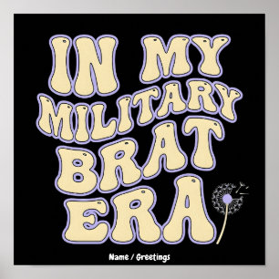 Affiche Ère Rétro de l'Enfant de Militaire Groovy Pissenli