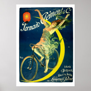 Affiche Ère victorienne 1894 Publicité de bicyclette franç