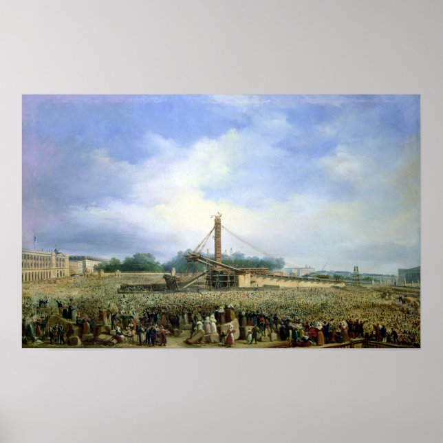 Affiche Erection de l'Obélisque de Louxor (Devant)