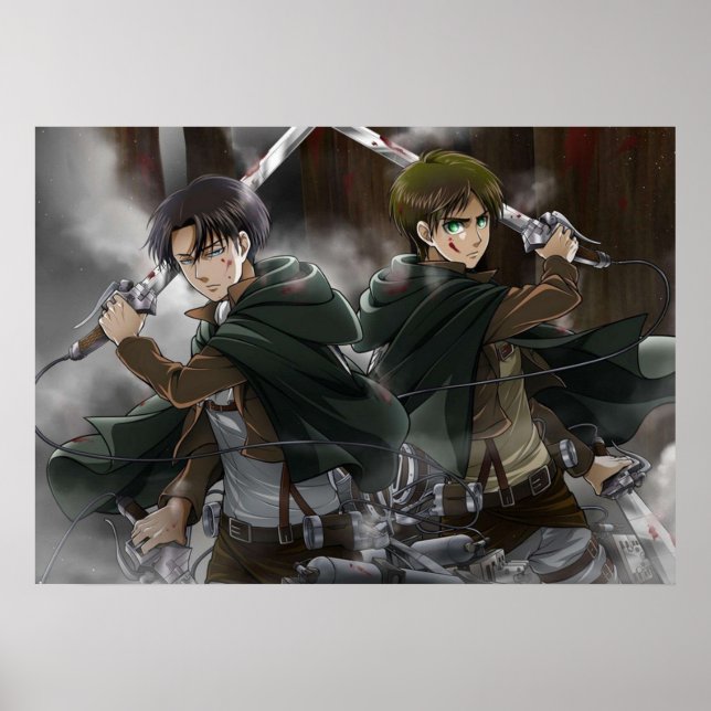 Affiche Eren et Levi (Devant)