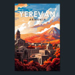 Affiche Erevan Arménie Travel Art Vintage<br><div class="desc">Erevan design de voyage vectoriel rétro. Erevan,  la capitale de l'Arménie,  est marquée par une grande architecture de l'ère soviétique.</div>