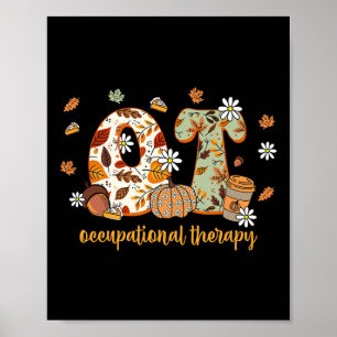 Affiche Ergothérapie Automne Ot Ota Automne Thanksgivi