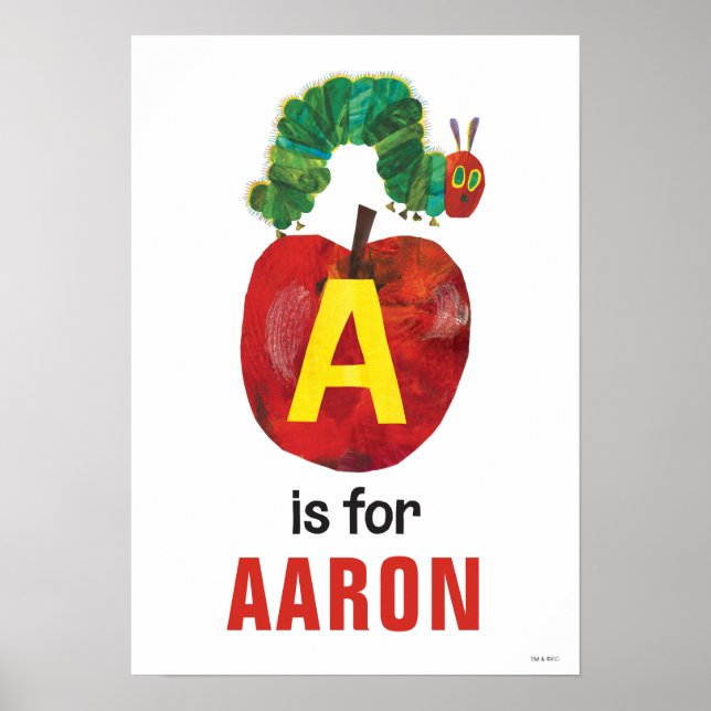 Affiche Eric Carle | A est pour Apple (Devant)