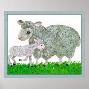 Affiche Eric Carle -  carleeric-sheep-sj-artfond