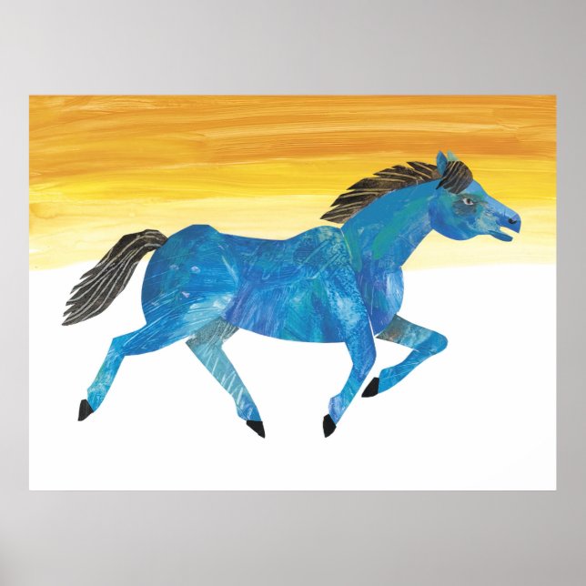 Affiche Eric Carle - Cheval Bleu Enfants (Devant)