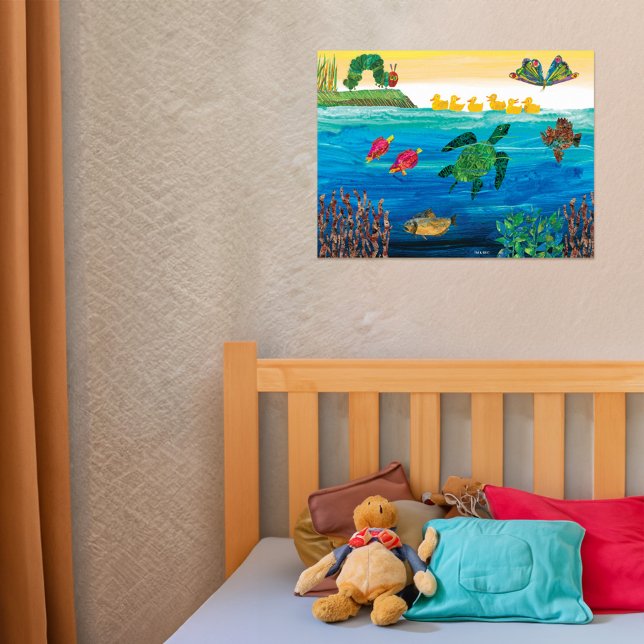 Affiche Eric Carle | Scène colorée d'étang (Poster on wall)