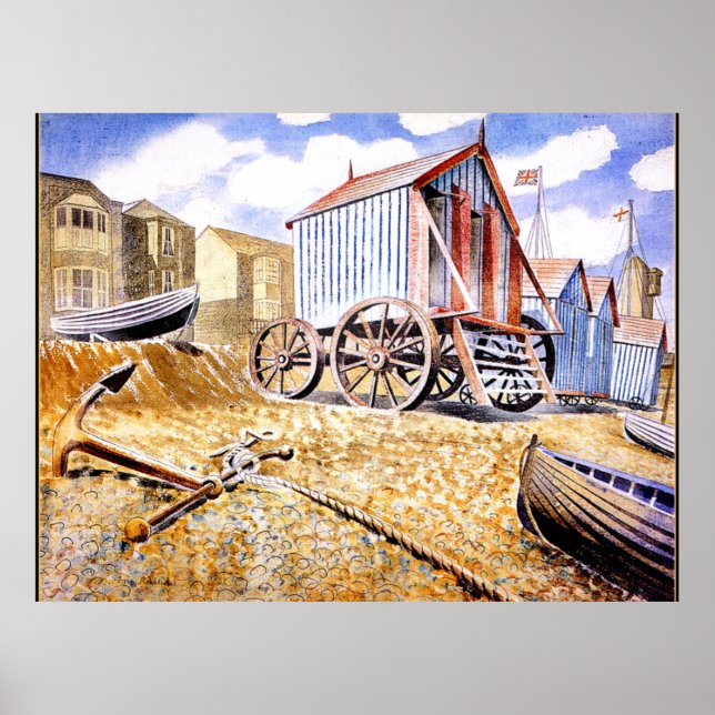 Affiche Eric Ravilious - Adelburgh (Devant)