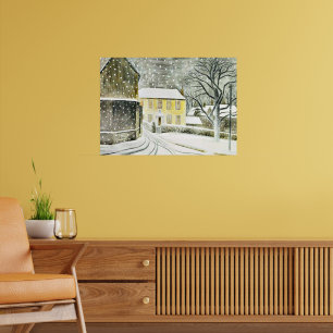 Affiche Eric Ravilious - chemin Hallstead en neige,