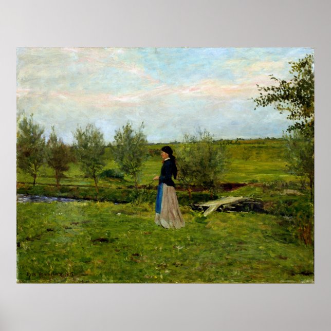 Affiche Erik Werenskiold Soirée à Pipping (Devant)