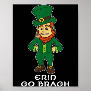 Affiche Erin Go Bragh Irlande Pour Toujours Chemise Leprec