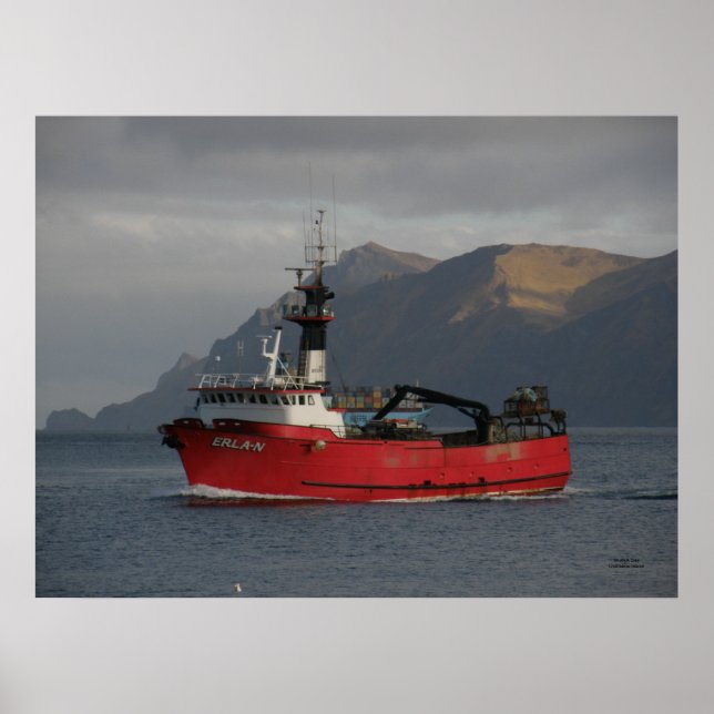 Affiche Erla N, Crab Boat in Dutch Harbor, Alaska (Devant)