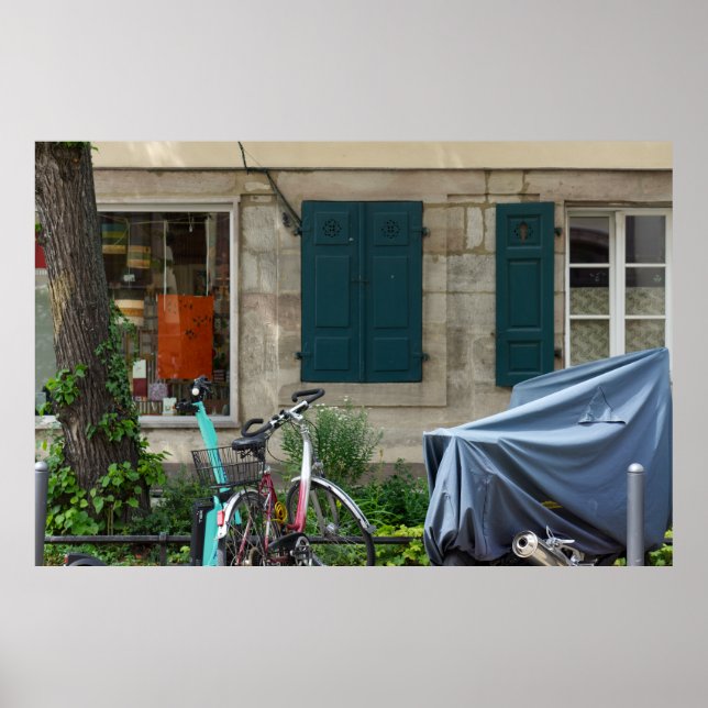 Affiche Erlangen Windows et vélo en Allemagne (Devant)