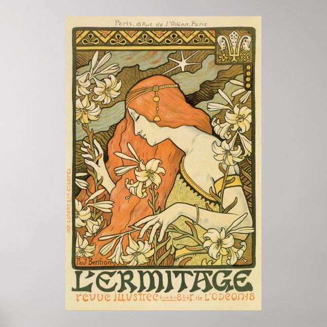 Affiche Ermitage Art nouveau (Devant)