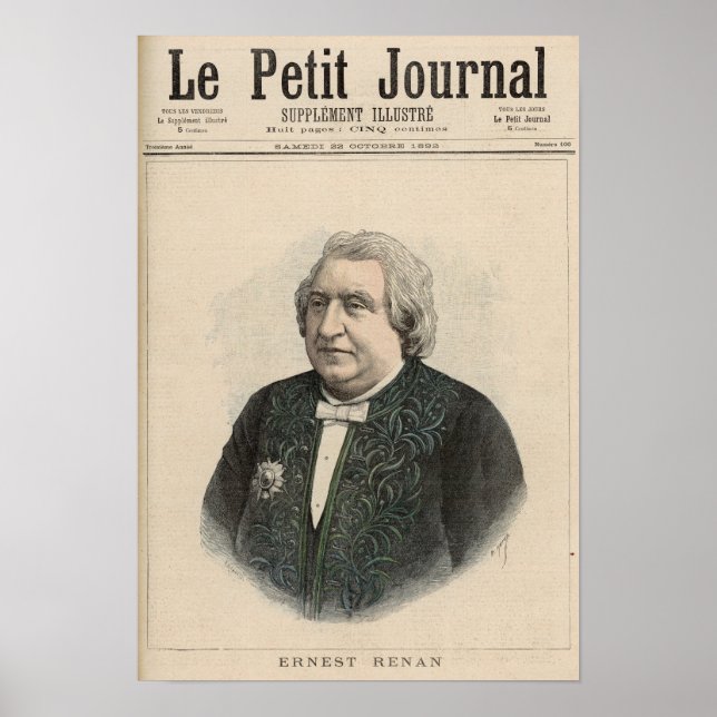 Affiche Ernest Renan (Devant)