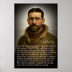 Affiche Ernest Shackleton - Heroic Antarctique Explorer