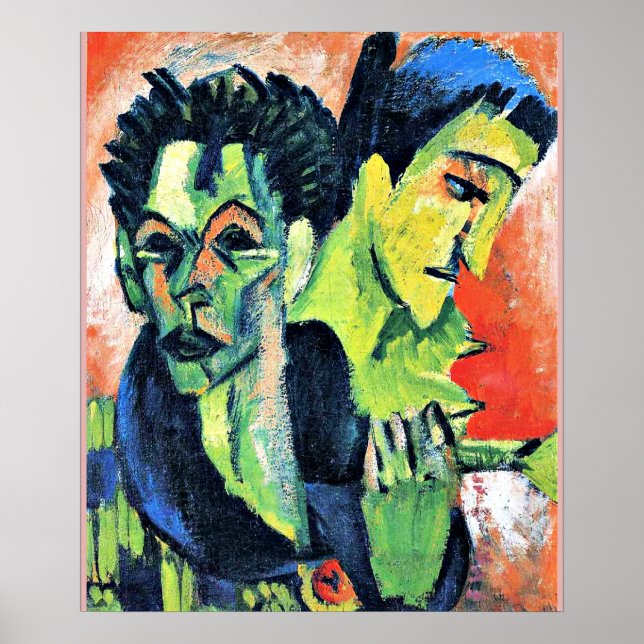 Affiche Ernst Kirchner - Double autoportrait (Devant)