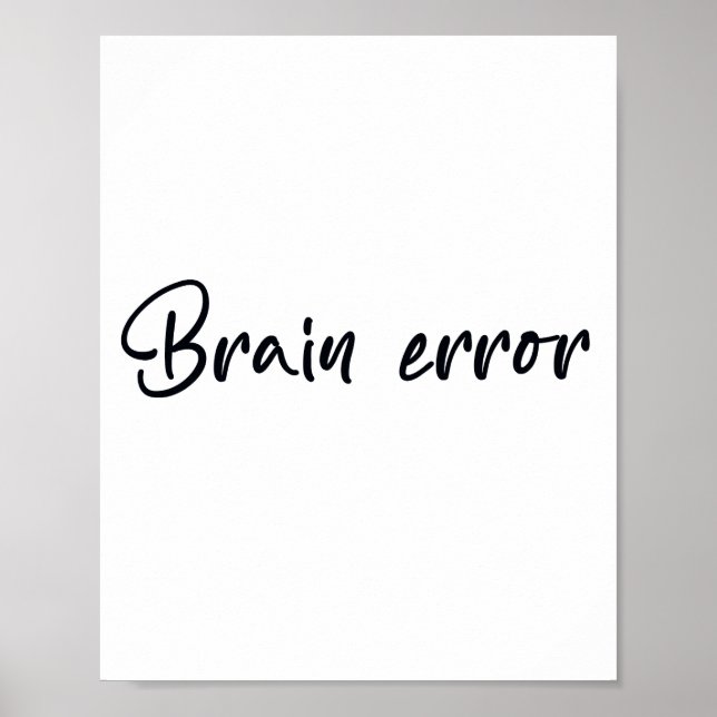Affiche Erreur de cerveau (Devant)