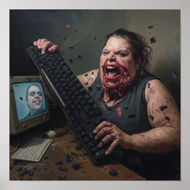 Affiche Erreur de Rage : Défaillance du Système - Ctrl Alt (Devant)
